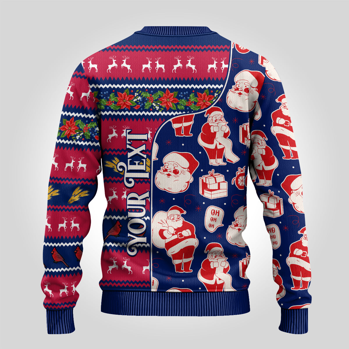 Custom Ohio Christmas Ugly Christmas Sweater Santa Claus Pattern Unique Style - Wonder Print Shop