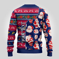 Custom Ohio Christmas Ugly Christmas Sweater Santa Claus Pattern Unique Style - Wonder Print Shop