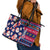 Custom Ohio Christmas Leather Tote Bag Santa Claus Pattern Unique Style - Wonder Print Shop
