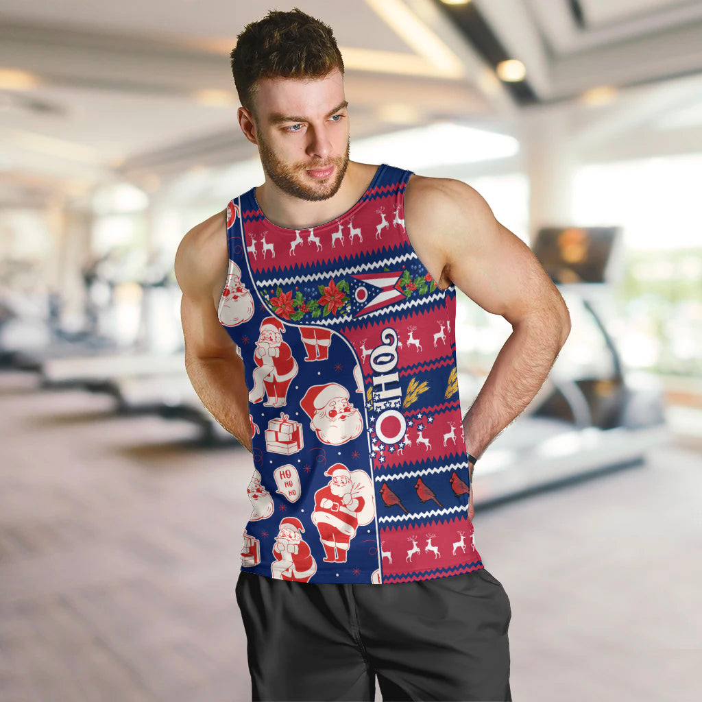Custom Ohio Christmas Men Tank Top Santa Claus Pattern Unique Style - Wonder Print Shop