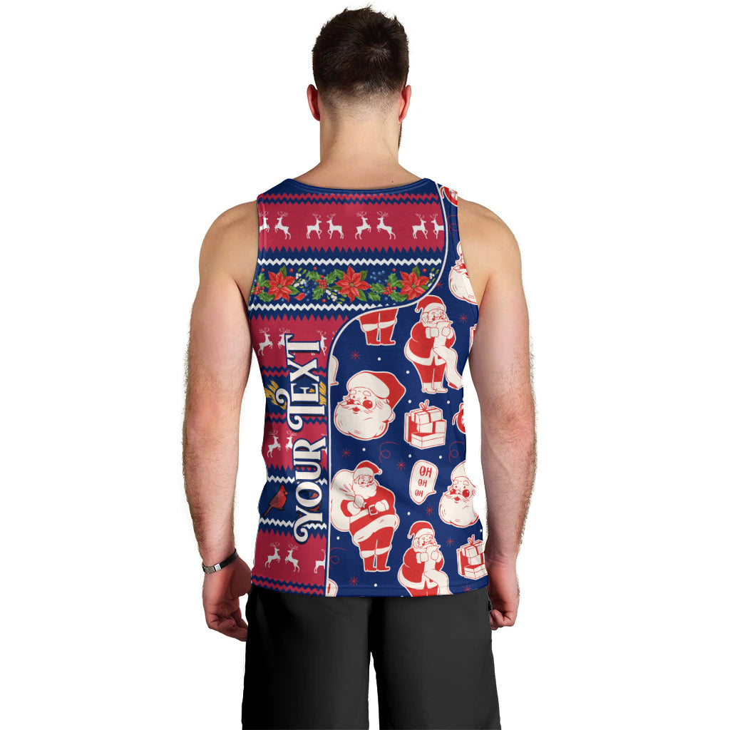 Custom Ohio Christmas Men Tank Top Santa Claus Pattern Unique Style - Wonder Print Shop