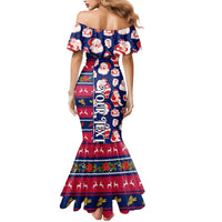 Custom Ohio Christmas Mermaid Dress Santa Claus Pattern Unique Style - Wonder Print Shop