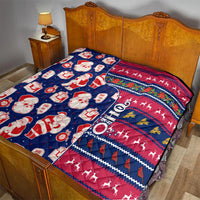 Custom Ohio Christmas Quilt Santa Claus Pattern Unique Style - Wonder Print Shop