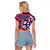 Custom Ohio Christmas Raglan Cropped T Shirt Santa Claus Pattern Unique Style - Wonder Print Shop