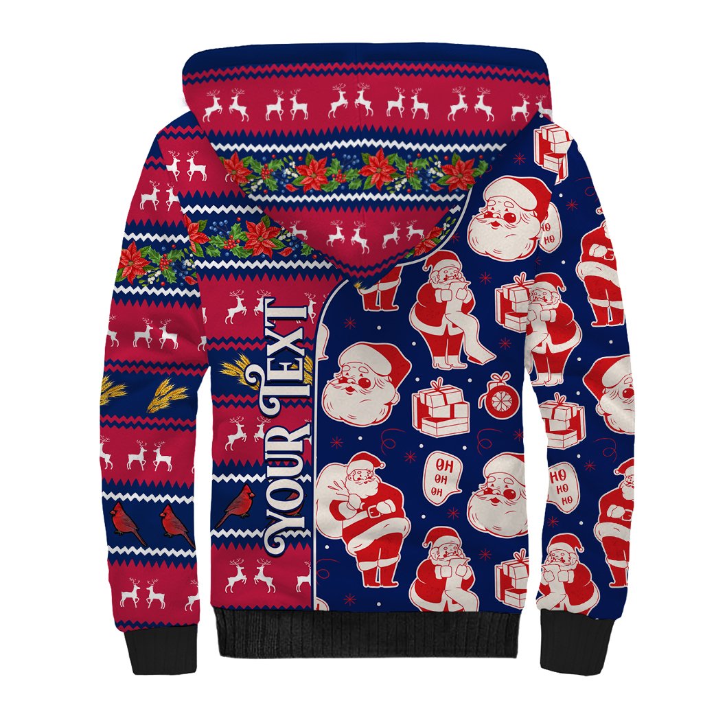 Custom Ohio Christmas Sherpa Hoodie Santa Claus Pattern Unique Style - Wonder Print Shop