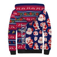 Custom Ohio Christmas Sherpa Hoodie Santa Claus Pattern Unique Style - Wonder Print Shop