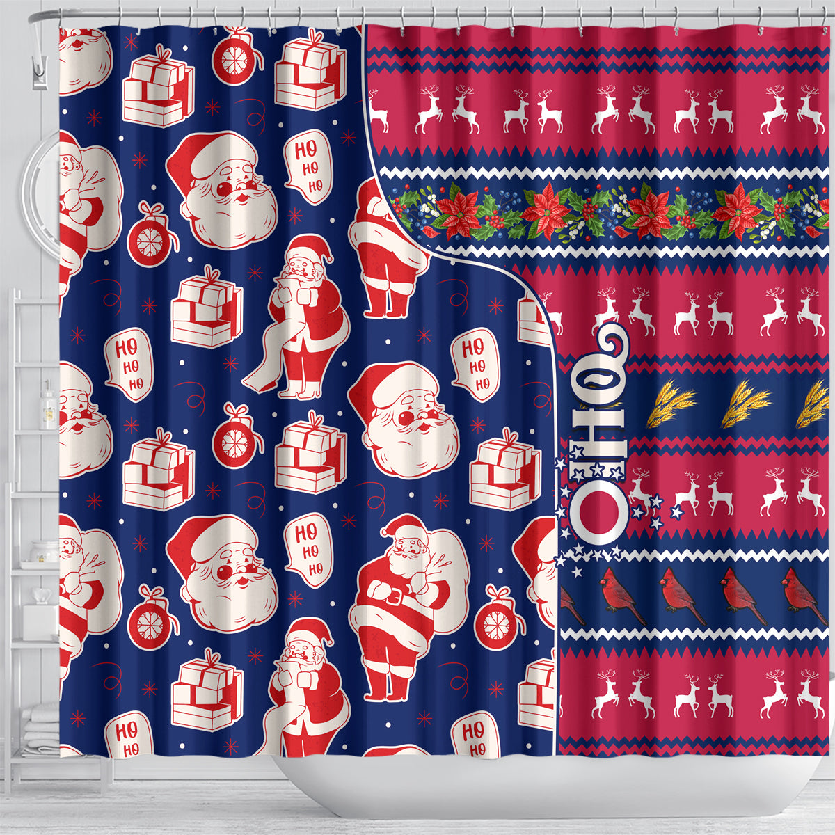 custom-ohio-christmas-shower-curtain-santa-claus-pattern-unique-style