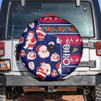 Custom Ohio Christmas Spare Tire Cover Santa Claus Pattern Unique Style - Wonder Print Shop