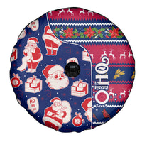 Custom Ohio Christmas Spare Tire Cover Santa Claus Pattern Unique Style - Wonder Print Shop