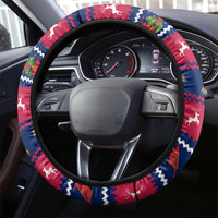 Ohio Christmas Steering Wheel Cover Santa Claus Pattern Unique Style - Wonder Print Shop
