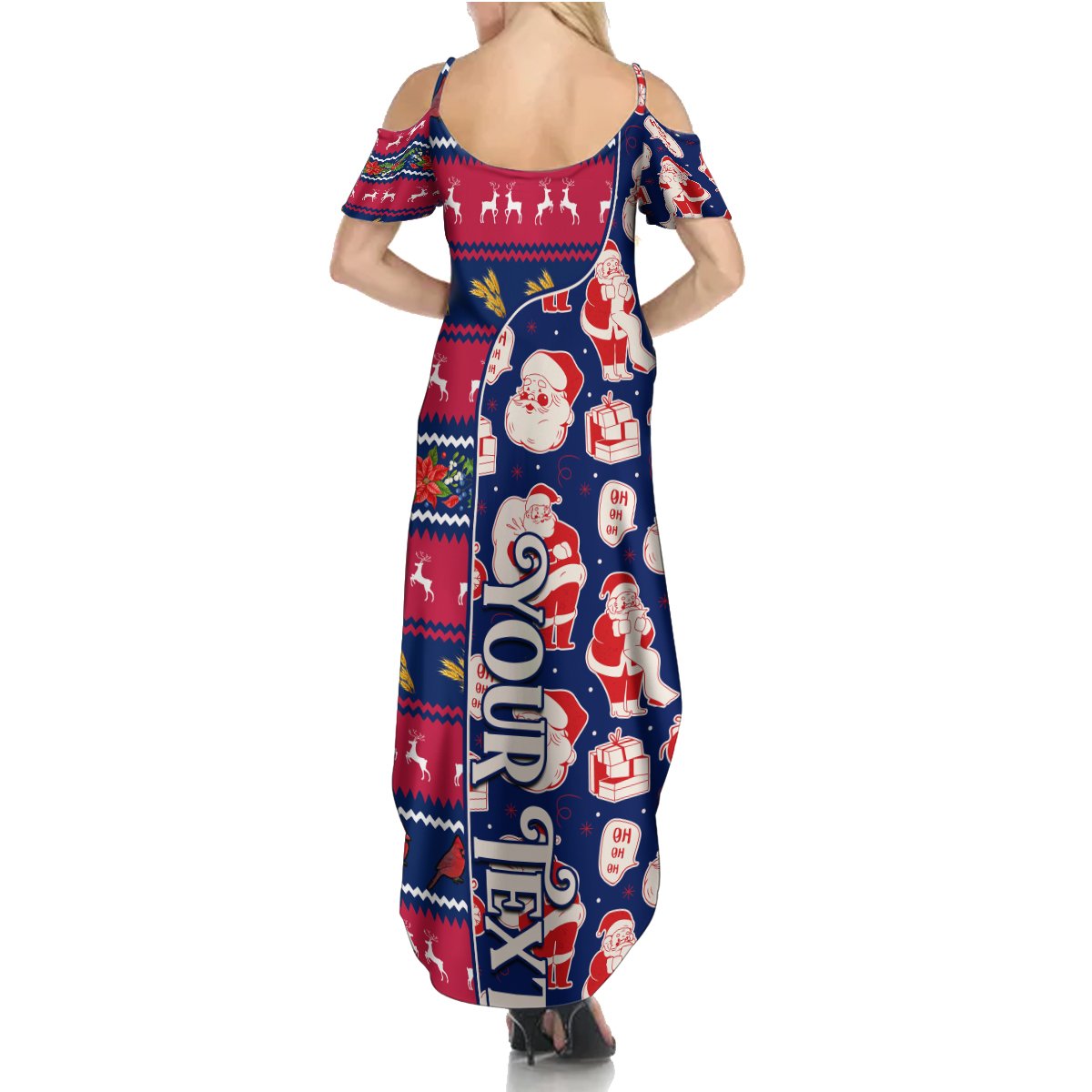 Custom Ohio Christmas Summer Maxi Dress Santa Claus Pattern Unique Style - Wonder Print Shop
