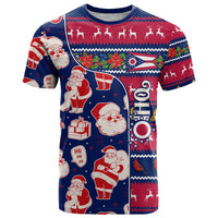 Custom Ohio Christmas T Shirt Santa Claus Pattern Unique Style - Wonder Print Shop