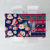 Custom Ohio Christmas Tablecloth Santa Claus Pattern Unique Style - Wonder Print Shop