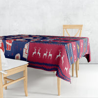 Custom Ohio Christmas Tablecloth Santa Claus Pattern Unique Style - Wonder Print Shop