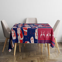 Custom Ohio Christmas Tablecloth Santa Claus Pattern Unique Style - Wonder Print Shop