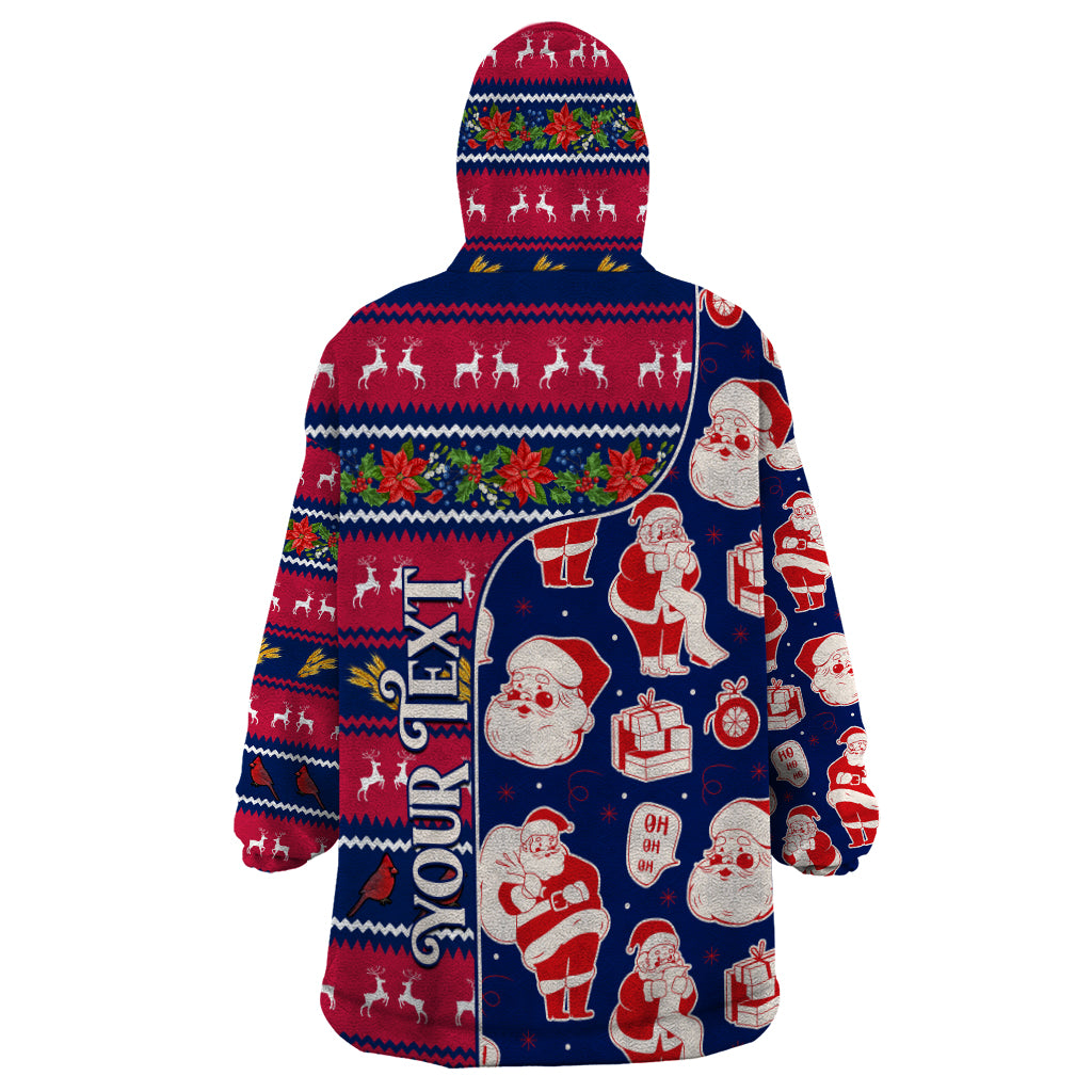 Custom Ohio Christmas Wearable Blanket Hoodie Santa Claus Pattern Unique Style - Wonder Print Shop