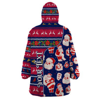 Custom Ohio Christmas Wearable Blanket Hoodie Santa Claus Pattern Unique Style - Wonder Print Shop