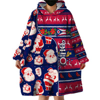 Custom Ohio Christmas Wearable Blanket Hoodie Santa Claus Pattern Unique Style - Wonder Print Shop
