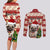 Custom Dog Christmas Couples Matching Long Sleeve Bodycon Dress and Long Sleeve Button Shirt Cute Pug Dog With Xmas Tree - Wonder Print Shop