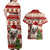 Custom Dog Christmas Couples Matching Off Shoulder Maxi Dress and Hawaiian Shirt Cute Pug Dog With Xmas Tree - Wonder Print Shop