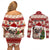 Custom Dog Christmas Couples Matching Off Shoulder Short Dress and Long Sleeve Button Shirt Cute Pug Dog With Xmas Tree - Wonder Print Shop