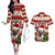 Custom Dog Christmas Couples Matching Off The Shoulder Long Sleeve Dress and Hawaiian Shirt Cute Pug Dog With Xmas Tree - Wonder Print Shop