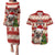 Custom Dog Christmas Couples Matching Puletasi Dress and Hawaiian Shirt Cute Pug Dog With Xmas Tree - Wonder Print Shop