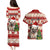 Custom Dog Christmas Couples Matching Puletasi Dress and Hawaiian Shirt Cute Pug Dog With Xmas Tree - Wonder Print Shop