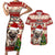 Custom Dog Christmas Couples Matching Short Sleeve Bodycon Dress and Hawaiian Shirt Cute Pug Dog With Xmas Tree - Wonder Print Shop