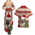 Custom Dog Christmas Couples Matching Summer Maxi Dress and Hawaiian Shirt Cute Pug Dog With Xmas Tree - Wonder Print Shop
