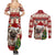 Custom Dog Christmas Couples Matching Summer Maxi Dress and Long Sleeve Button Shirt Cute Pug Dog With Xmas Tree - Wonder Print Shop