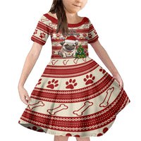 Custom Dog Christmas Family Matching Mermaid Dress and Hawaiian Shirt Cute Pug Dog With Xmas Tree - Wonder Print Shop