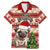 Custom Dog Christmas Family Matching Mermaid Dress and Hawaiian Shirt Cute Pug Dog With Xmas Tree - Wonder Print Shop