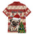 Custom Dog Christmas Family Matching Mermaid Dress and Hawaiian Shirt Cute Pug Dog With Xmas Tree - Wonder Print Shop