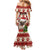 Custom Dog Christmas Family Matching Mermaid Dress and Hawaiian Shirt Cute Pug Dog With Xmas Tree - Wonder Print Shop
