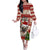 Custom Dog Christmas Family Matching Off Shoulder Long Sleeve Dress and Hawaiian Shirt Cute Pug Dog With Xmas Tree - Wonder Print Shop
