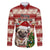 Custom Dog Christmas Family Matching Off Shoulder Short Dress and Hawaiian Shirt Cute Pug Dog With Xmas Tree - Wonder Print Shop