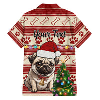 Custom Dog Christmas Hawaiian Shirt Cute Pug Dog With Xmas Tree - Wonder Print Shop