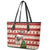 Custom Dog Christmas Leather Tote Bag Cute Pug Dog With Xmas Tree - Wonder Print Shop