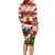 Custom Dog Christmas Long Sleeve Bodycon Dress Cute Pug Dog With Xmas Tree - Wonder Print Shop
