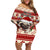 Custom Dog Christmas Off Shoulder Short Dress Cute Pug Dog With Xmas Tree - Wonder Print Shop