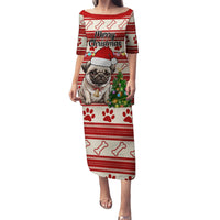Custom Dog Christmas Puletasi Cute Pug Dog With Xmas Tree - Wonder Print Shop