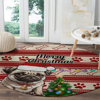 custom-dog-christmas-round-carpet-cute-pug-dog-with-xmas-tree