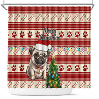 custom-dog-christmas-shower-curtain-cute-pug-dog-with-xmas-tree