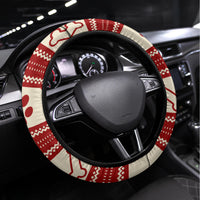 Dog Christmas Steering Wheel Cover Cute Pug Dog With Xmas Tree - Wonder Print Shop