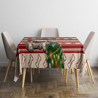 Custom Dog Christmas Tablecloth Cute Pug Dog With Xmas Tree - Wonder Print Shop