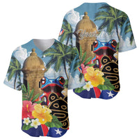 Personalized Boricua El Morro Baseball Jersey Puerto Rico Sun Coqui - Wonder Print Shop