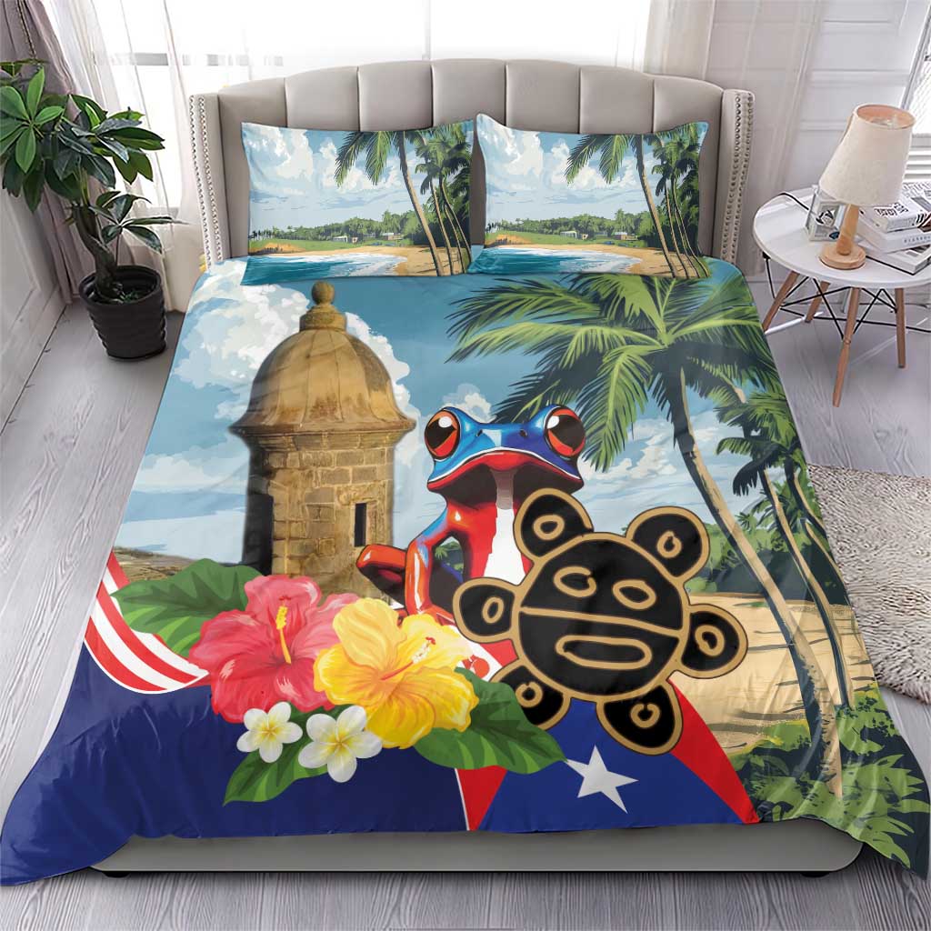 Personalized Boricua El Morro Bedding Set Puerto Rico Sun Coqui - Wonder Print Shop