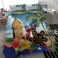 Personalized Boricua El Morro Bedding Set Puerto Rico Sun Coqui - Wonder Print Shop