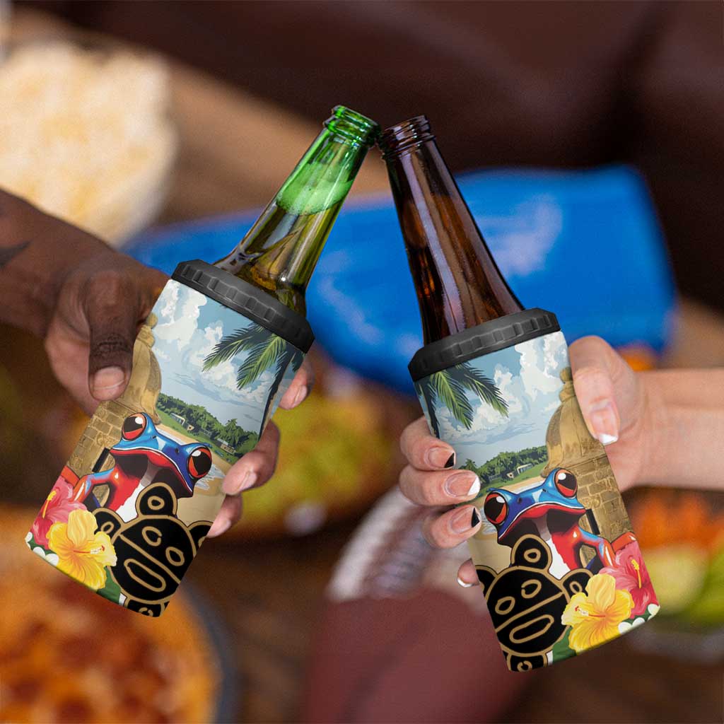 Personalized Boricua El Morro 4 in 1 Can Cooler Tumbler Puerto Rico Sun Coqui - Wonder Print Shop